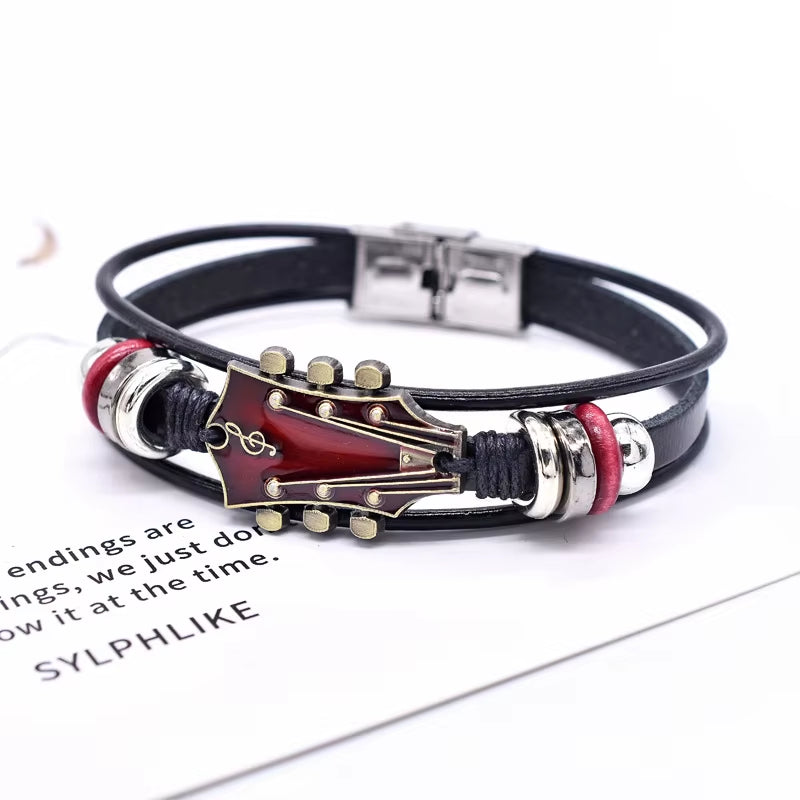 Valorband™ Flag Color Braided Leather Bracelet – Bold Identity, Everyday Strength
